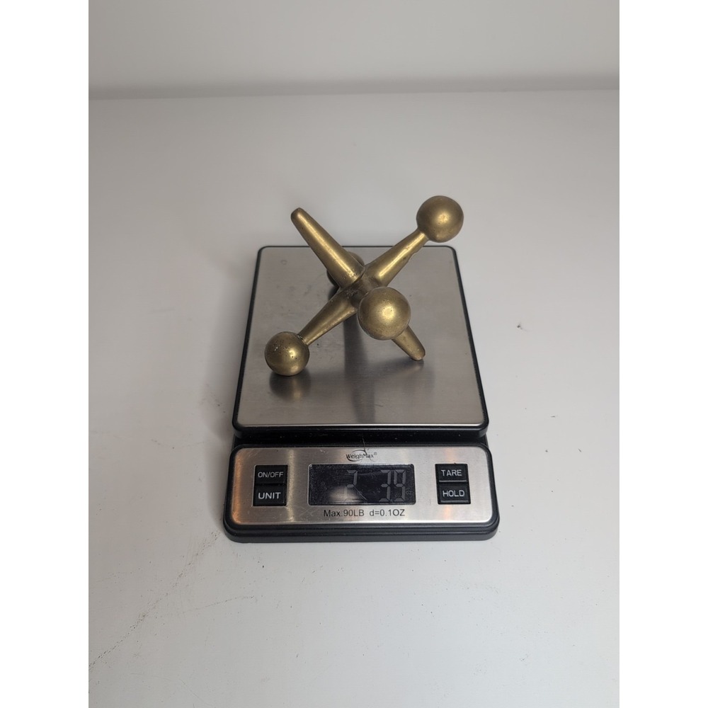 Brass Goldtone Jack Art Deco Paperweight Bookend Figurine 5" 2.3lbs